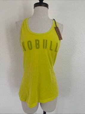 NWT NoBull Project Neon Yellow Racerback Tank Top Medium M